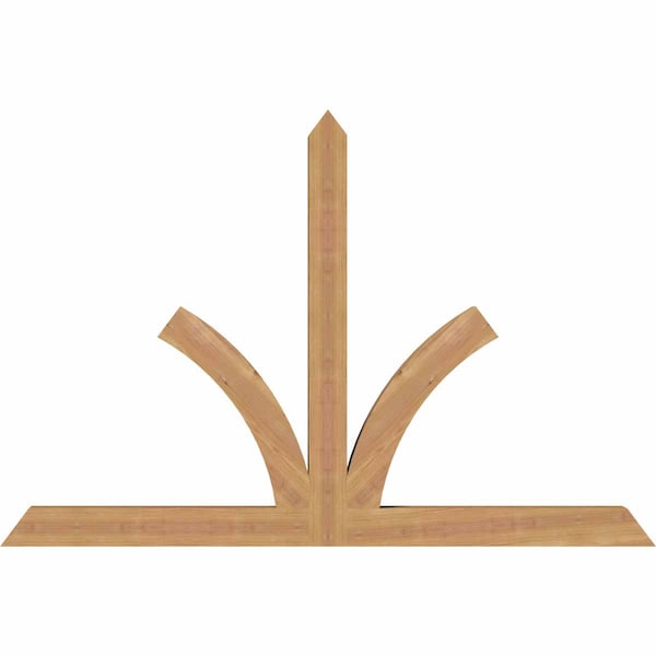 Ekena Millwork Richland Timber Gable Bracket, Western Red Cedar, 60"W x 40"H x 3 1/2"D x 3 1/2"F, 16/12 Pitch GBW060X40X0404RIC00SWR - main